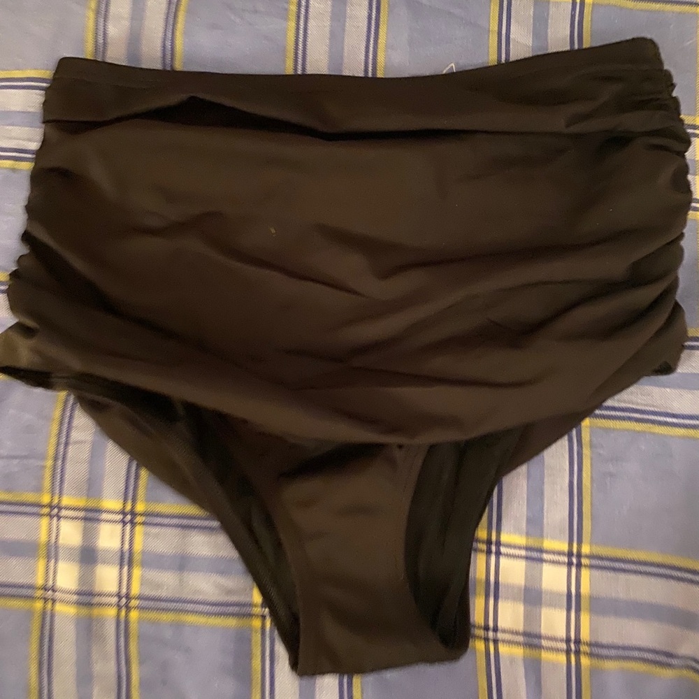 High waist swim bottom black